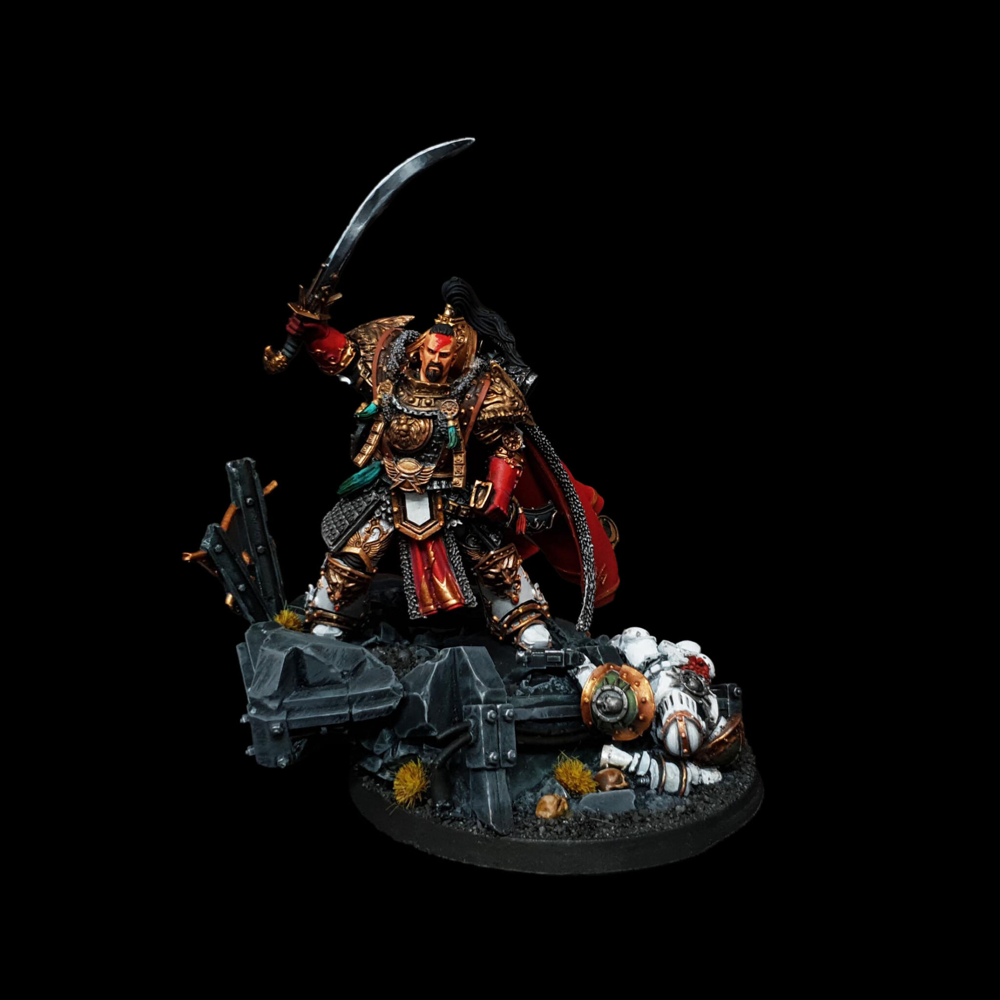 Warhammer 30k Miniature of Jaghatai Khan, Primarch of the White Scars Legion